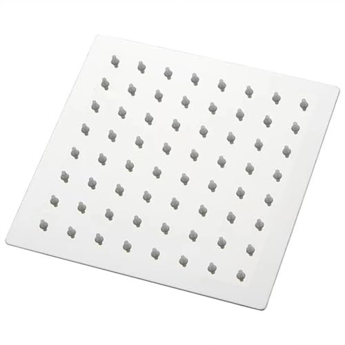 Voltix Soffione Doccia a Pioggia in Acciaio Inox 20 X 20 CM Docce Fisso Quadrato, Cromo, Acciaio, argento (20CM)