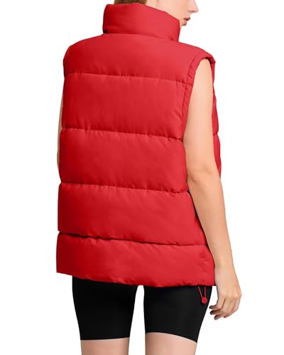WHN Womens Puffer Vest 2024 Winter Zip Up Oversized Padded Puffy Jacket Coat with Pockets2