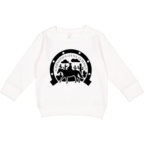 inktastic Grandpa's Little Cowboy Toddler Sweatshirt 5-6 White 429e5