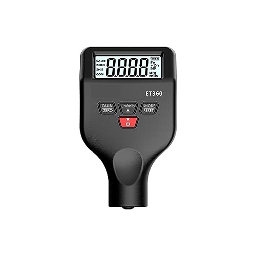 Paint Thickness Meter, ET360 Medidor Magnético de Espesor con Luz de Fondo para Pintura de Autos 0-1500um, Funciona en Baja Temperatura (Negro) miniatura 1