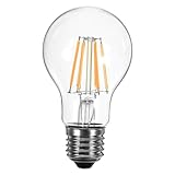 Ipetboom Bombilla LED E27 Vintage con Hilo Retro 4W 220v 2700K Luz Cálida Globo de Cristal Decorativo para Lámpara de Pared y Techo Iluminación Ambiental Interior