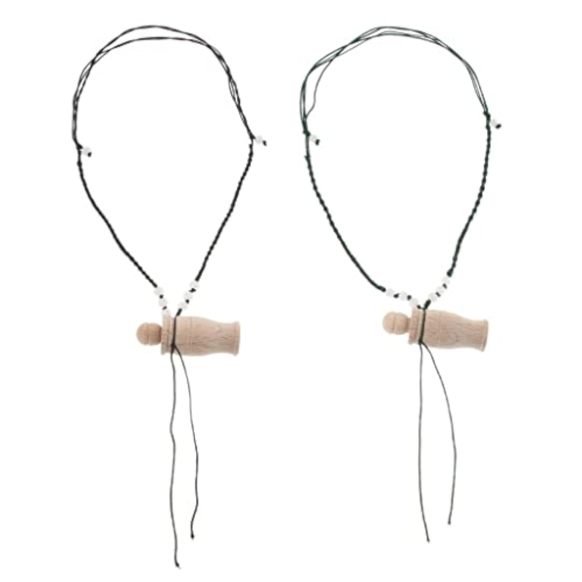 2 Pcs Wooden Essential Oil Diffuser Necklace, Aromatherapy