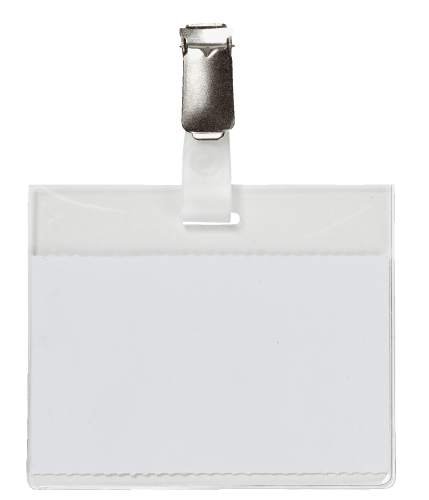 Preisvergleich Produktbild Namensschilder mit Clip oben offen 90x60 mm