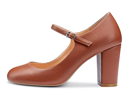 Saekcted Scarpe con Tacco Grosso Donne Mary Jane