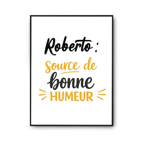 Affiche Roberto poster rompre la monotonie murale avec humour