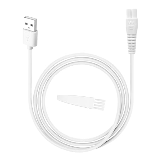 uijino USB Charging Cable Compatible with Own Harmony Replacement Charger for Own Harmony Electric Callus Remover CR900, CR2100, CR1700, 1 Cleaning Brush, 3.3ft Power Cord