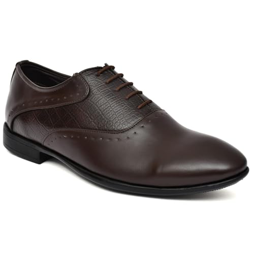Mens-Coffee-Brown-Leather-Formal-Shoes-Lace-up-Style