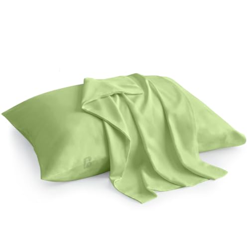Image of Atiksh Beddings 12x16 Toddler Travel Pillow Cases, Pack of 2, 100% Egyptian Cotton, 600 Thread Count, Zipper Closure, Small Pillowcase for Kids, Daycare, Preschool & Travel, Sage Green
