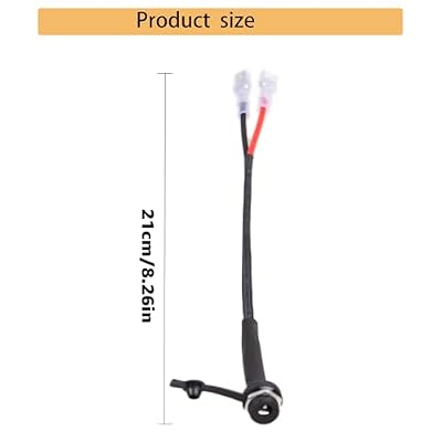 Power Plug Connector Replacement Part with Dust Cover, Compatible with Peloton Fitness Bike Connector Input Line. Not Compatible with Bike Plus