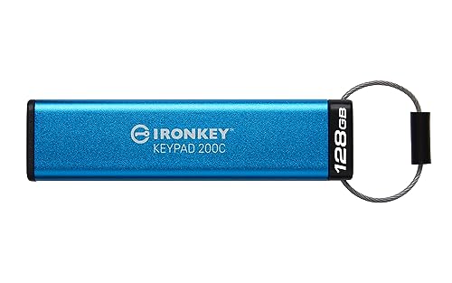 Image of Kingston Ironkey Keypad 200 USB-C 128GB Encrypted Flash Drive | OS Independent | FIPS 140-3 Level 3 | XTS-AES 256-bit | BadUSB and Brute Force Protection | Multi-Pin Option | IKKP200C /128GB | Fips 140-3 L3, Xts-Aes-256 Encryption, USB 3.2 Gen 1, Badusb and Brute-Force Protection, Os-Independent