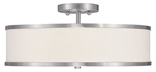 Iluminación Livex 6352 3 luz 180 W Lámpara de techo Fixture con blanco hardb,