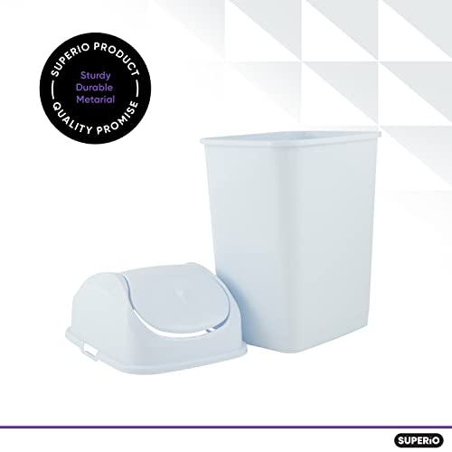 Caneca de basura plástica blanca 2.5 galón (2 unidades) miniatura 6
