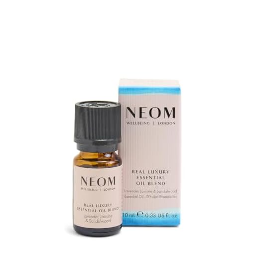 NEOM - Real Luxury Essential Oil Blend, 10ml | Lavender, Jasmine & Sandalwood | Scent to De-Stress Range