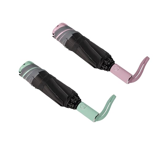 Image of BAODINI Inverted UV Umbrella for Rain and Sun Medium Size UPF 50+ Rverse Compact Umbrella Auto Open Close