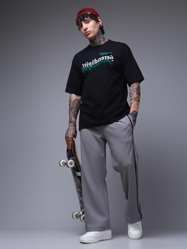 Image of Men's Loose Fit Side Tape Trackpants