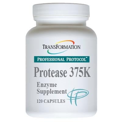 TRANSFORMATION THE GENESIS OF GOOD HEALTH Protease 375K Enzyme Blend Supplement High-Potency Formula for Protein Absorption & Gut Health Advanced Enzym Support for Nuttrient Absorption Non-GMO 120
