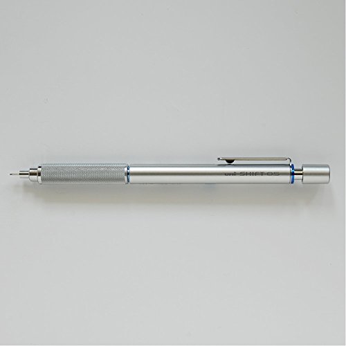 Uni Shift Pipe Lock Drafting 0.5Mm Pencil, Silver Body With Blue Accent (M51010.26) #TOP2