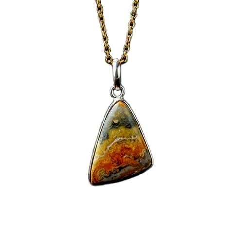 Pendentif abeille en argent 925 fait main avec pierre précieuse trilon