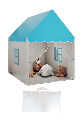 【屋内でも屋外でも使える】ankley(アンクレー) キッズテント キッズゲーム 室内 プリンセス 女の子 お城 プレゼント ボールプール おままごと (ブルー)
