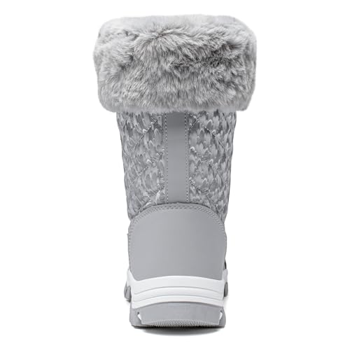 HOBIBEAR Girls Boys Kids Snow Boots Waterproof Slip Resistant Outdoor Winter Shoes(Kids/Little Kids/Big Kids)4