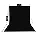 Emart Black Backdrop Background Screen 9 x 15 ft Muslin Photo Video Backdrop Studio, 4 x Backdrop Clamp Included
