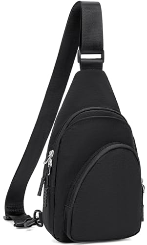 Peacocktion Small Sling Bag for Women Nylon Lightweight Crossbody Sling for Travel Casual Daily Backpck Men