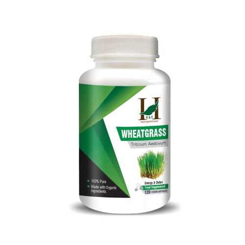 H&C Herbal Ingredients Expert Wheat grass - 450mg - 120 Capsules for Immunity Booster & Blood Purifier - Pack of 1