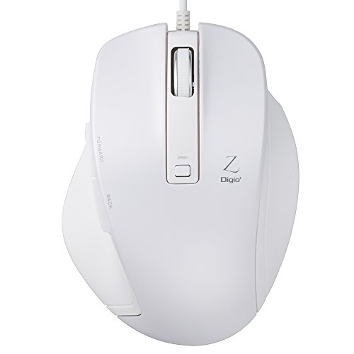 Digio2 Z 究極のカタチ 有線 マウス 5ボタン Blue LED Mサイズ ホワイト 48350