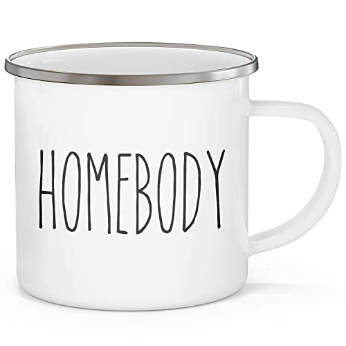 Homebody humor camp coffee cup for introverts