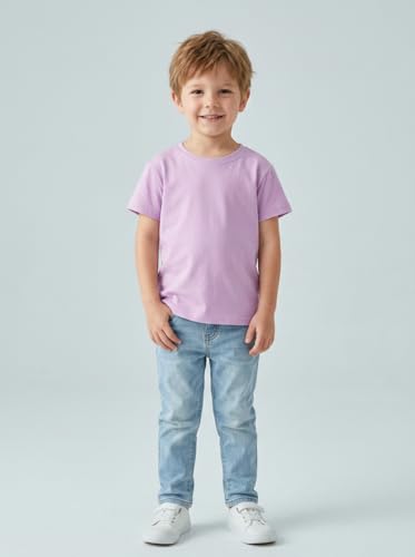 Image of Kids T Shirt Short Sleeve Crewneck Tee for Toddler Boys and Girls Cotton Basic Summer Top 2-6 Years