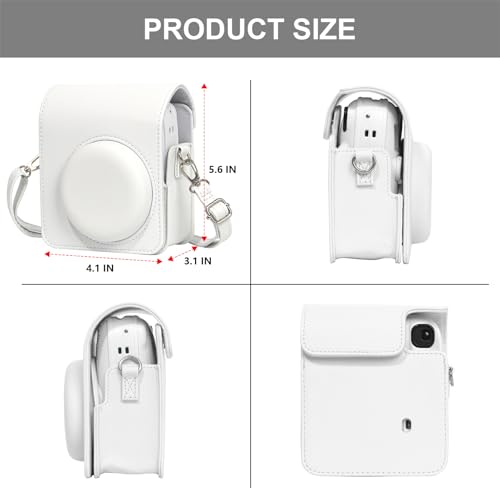 Funda para cámara Fujifilm Instax Mini 13 de cuero PU blanco miniatura 3