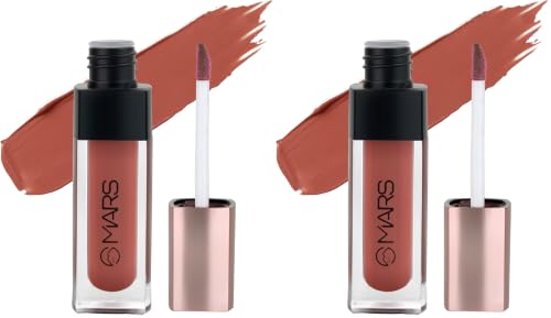 Image of MARS Popstar Non-Drying Liquid Mousse Lipstick for Women with Matte Finish | Lightweight and Non-Sticky Formula | Up to 12 Hour Long Lasting | Transferproof & Waterproof (6.0ml) (20-Queenie)