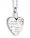 Cremation Urn Necklace for Ashes Heart Urn Pendant Keepsake Cremation Jewelry for Ashes for Dad (Silver-Dad)