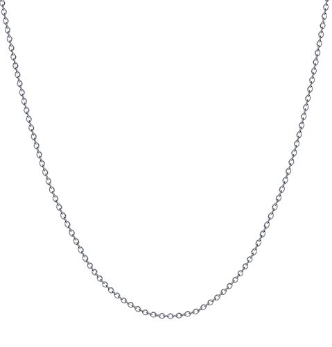 BORUO 925 Sterling Silver Cable Chain Necklace, 1mm 1.5mm Italian Necklace with Lobster Claw Clasp 14-30 Inch/Silver Chain For Women2