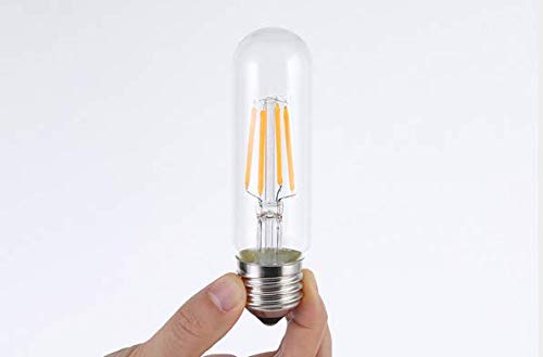 Amazon | LED フィラメント管型電球 T10 4W 400LM E26口金 2700K暖色