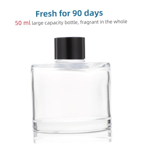 Botellas Difusoras de Aroma de Vidrio Recargables 50ml con 10 Varillas de 16cm miniatura 3