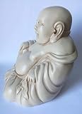 Eurofusioni Fat Buddha Lucky Charm figurka talizman dla bogactwa i dobrobytu - Śmiejący się Budda, mały ręcznie malowany statuetka z żywicy - wys. 11 cm