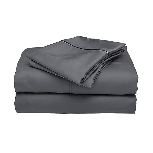ettitude - Standard Sheet Set - Lyocell - Breathable, Cooling, Bedding - Luxury Sheets - Sustainable Plant-Based Fabric - Silky-Soft Sateen - Deep Pockets - Slate - King