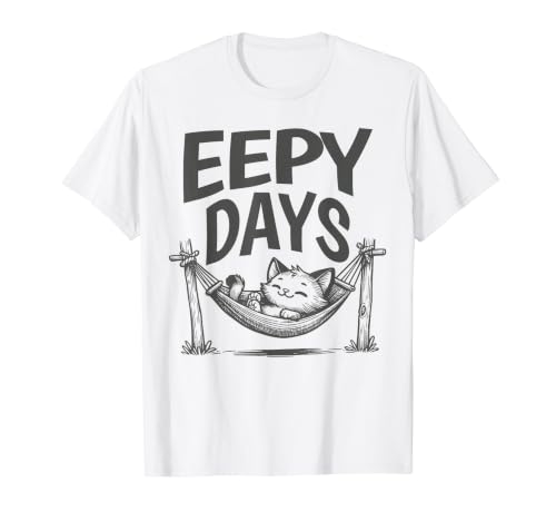 Cute Eepy Days Cat Sleeping kitty Women Girl Sleepy Cat Meme T�V���c
