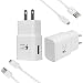 Wall Charger Adaptive Fast Charger Kit for Samsung Galaxy S7/S7 E/S6/S6 E/Note5/4 /S4/S3, USB 2.0 Fast Charge Kit True Digital Adaptive Fast Charging (Wall Charge + Micro USB Cable 4 ft)