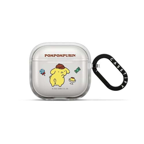 CASETiFY [Sanrio Puppy Pals Co-lab] �C���p�N�g �P�[�X for AirPods 4 - Pompompurin's greetings - �t���X�g