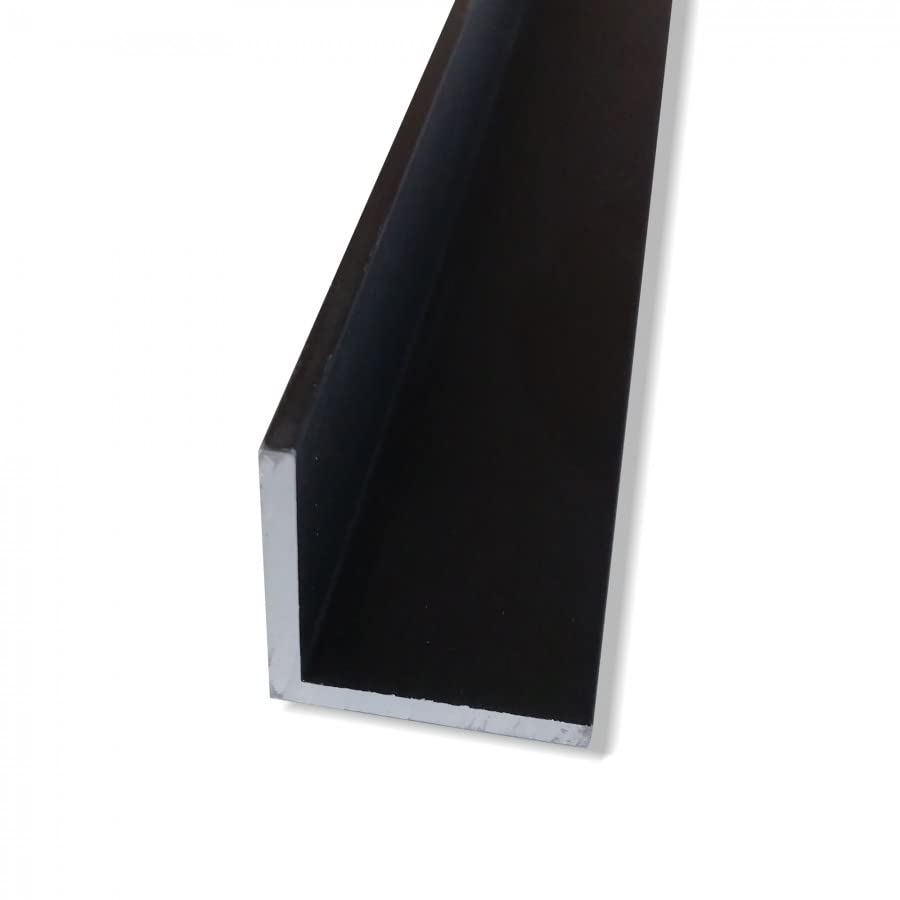 L-Profile aus eloxiertem Aluminium mit gleichen Seiten mm. 25x25x2 Farbe Schwarz robust und vielseitig für Bastelprojekte und Handwerk