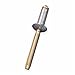 ABP-4U8-M10 Huck Auto-Bulb Rivets, 1/4 Inch Dia. (.250) (.387-.466 GR) Dome HD, SST Body, SST Mandrel, CLR Finish. (100