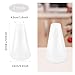 2 Pcs White Plastic Cheer Megaphone for DIY Party Accessory for School Outdoor Activities Party Favors Sports Match Game (White)