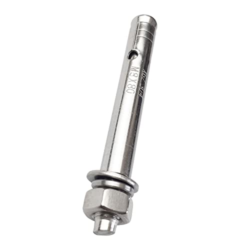 Image of 10 Pack M8x80mm Expansion Bolts Anchor Bolt 304 Stainless Steel External Hex Expansion Screw Bolt Sleeve Anchor Fastener Wall Concrete