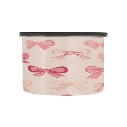 Envase hermético para café Qilmy Bow Pink 17oz