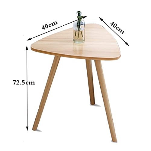Triangle café salon compact en bois avec support magazine et bureau côté - 4