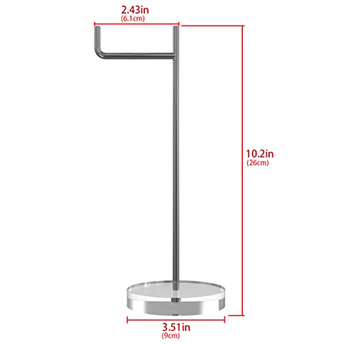 Image of GEEKRIA Headphone Stand with Clear Acrylic Base, Steel Support Rod and Easy Assembly, Desktop Headset Holder for AirPods Max, Sony WH-1000XM Series and Other Over-Ear Headphones