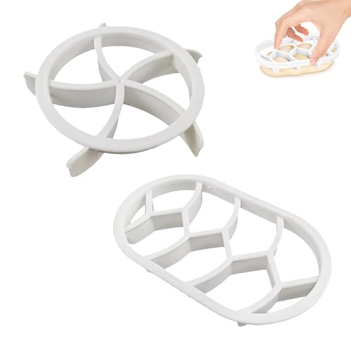 ◆Contenuto Dell'imballaggio: Un set contiene 2 set di accessori per il pane, possono scegliere tra due stili che si distinguono per forme ovale e rotonde. 1 ovale con una dimensione di 9,2 * 15,5 cm, colore bianco; 1 pezzo Der ronde mit a Der Diameter von 9,5 cm