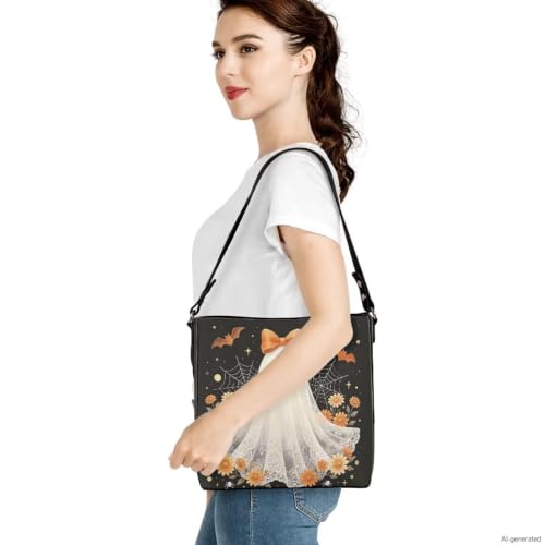 Image of HUGS IDEA Boho Bags for Women Leather Handbag Shoulder Bucket Crossbody Purse
